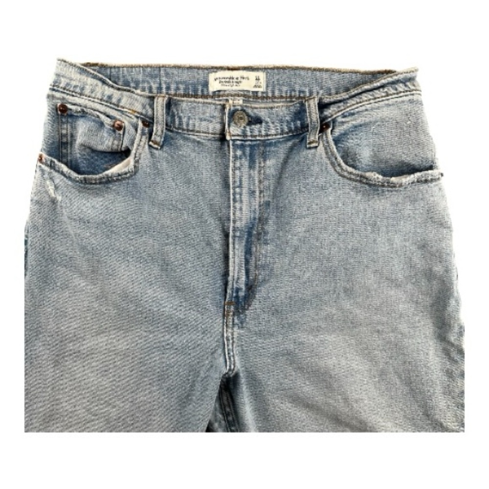Abercrombie Distressed Curve Love Ankle Straight Ultra High Rise Jeans Sz 31 - Picture 5 of 11